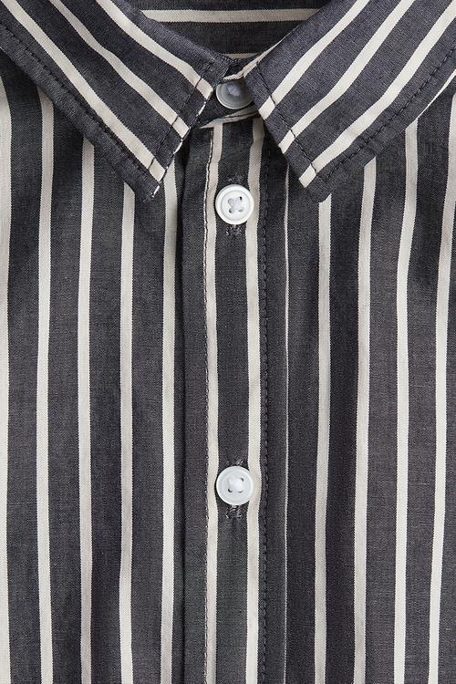 Cotton shirt - navy blue/striped 