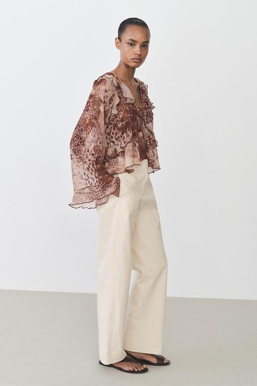 Blouse Butcher - Brown