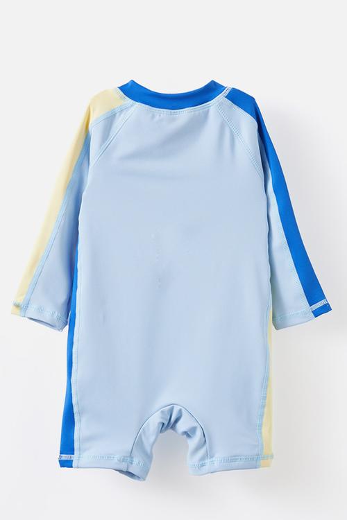 Cameron long sleeve swimsuit - dawn blue/colourblock