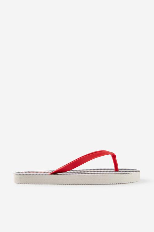 Printed Flip Flop - Squid Ink/Vanilla Block Stripe