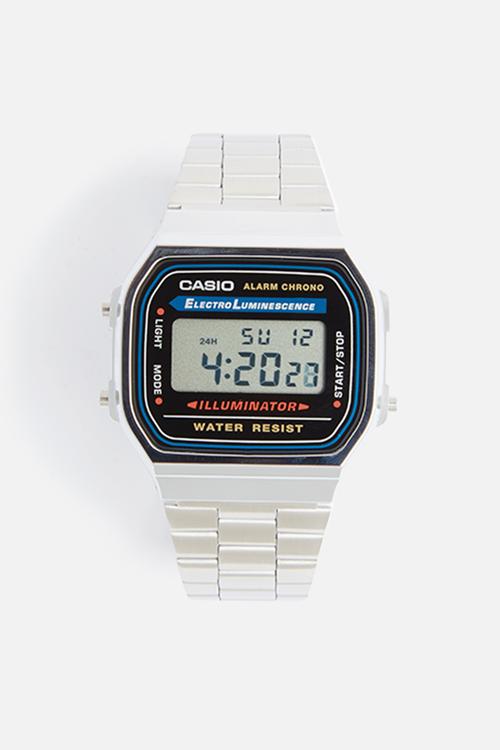 Chrome alarm watch chrono - silver