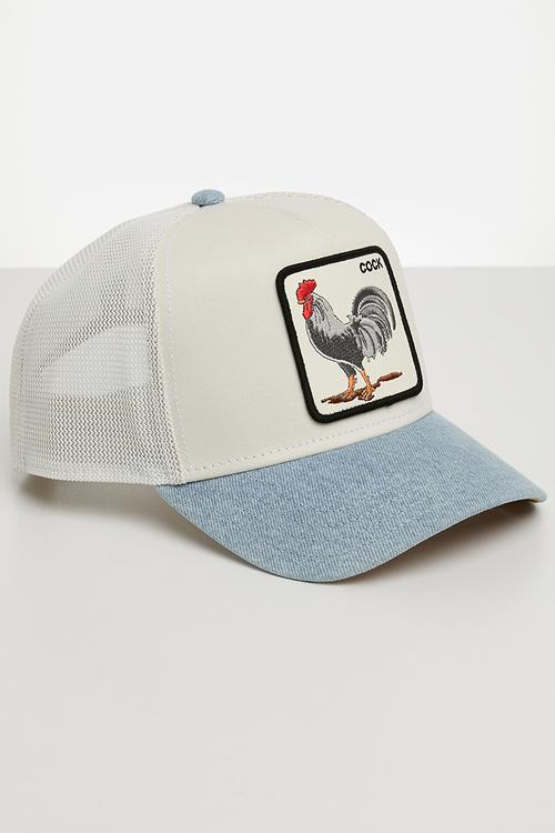 Rooster fan institution ball club- white