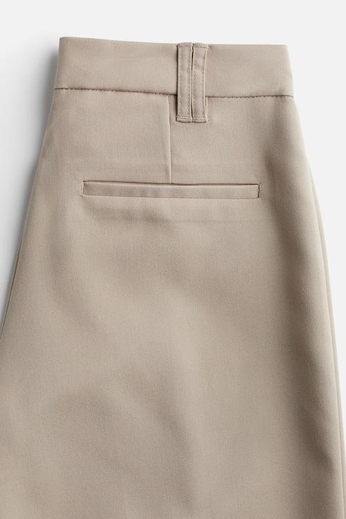 Wide tailored trousers - light beige