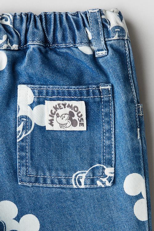 Printed jeans - denim blue mickey mouse