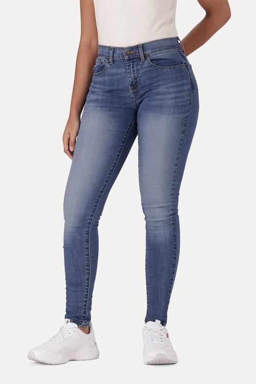 Curvy High-Rise Super Skinny Jeans - Quebec Blue