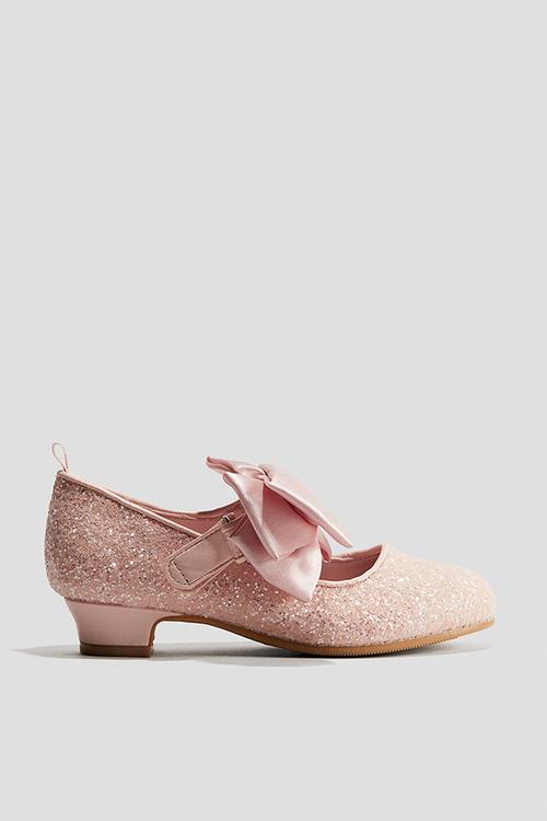 Bow-detail ballet pumps - light pink