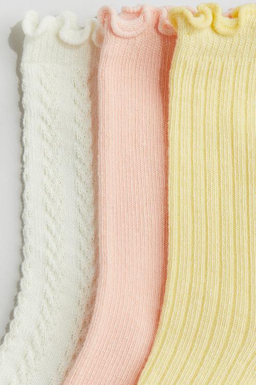 3-Pack overlock-detail socks - multi 