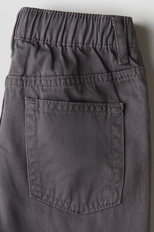 Loose fit twill trousers - dark grey