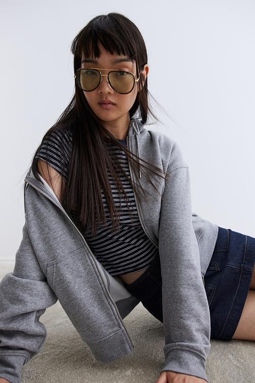 Ribbed t-shirt - navy blue striped
