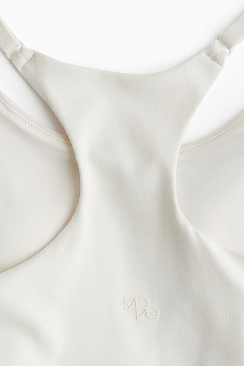 Light support sports bra with softmove™ lycra® - white