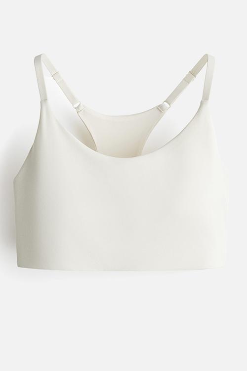 Light support sports bra with softmove™ lycra® - white