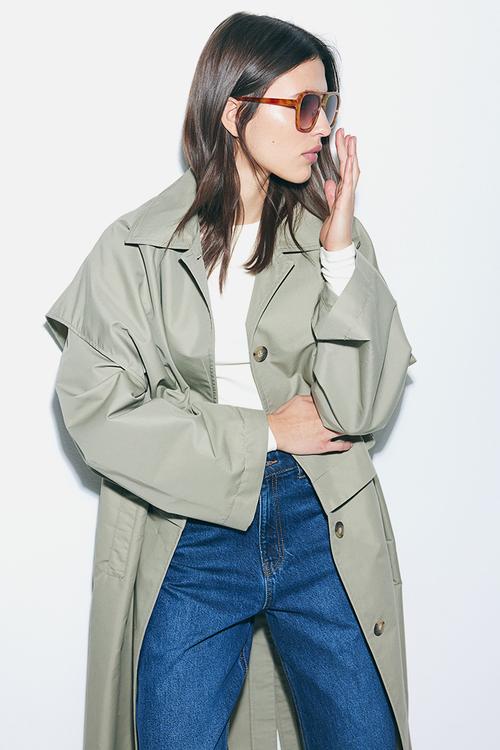 Long-sleeved jersey top - white