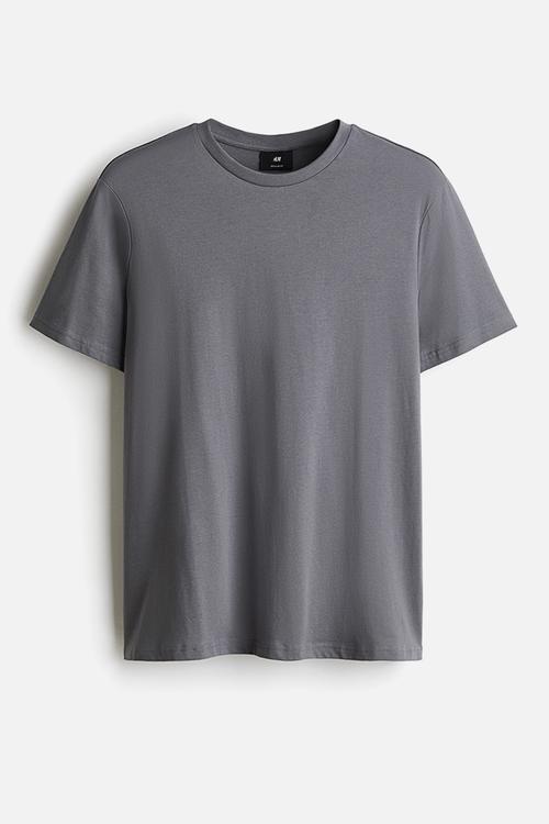Regular fit round-neck T-shirt - forest green - 0685816243