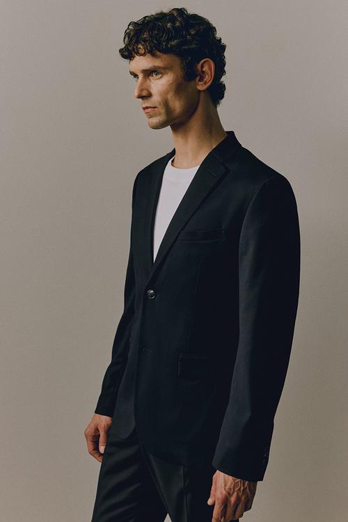 Slim fit jacket - navy blue