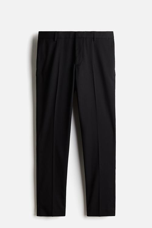 Slim fit suit trousers - black