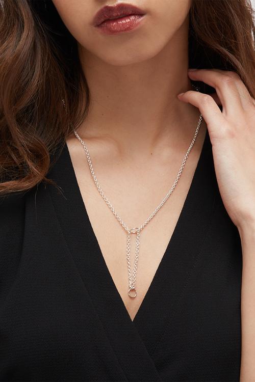 Double circle necklace