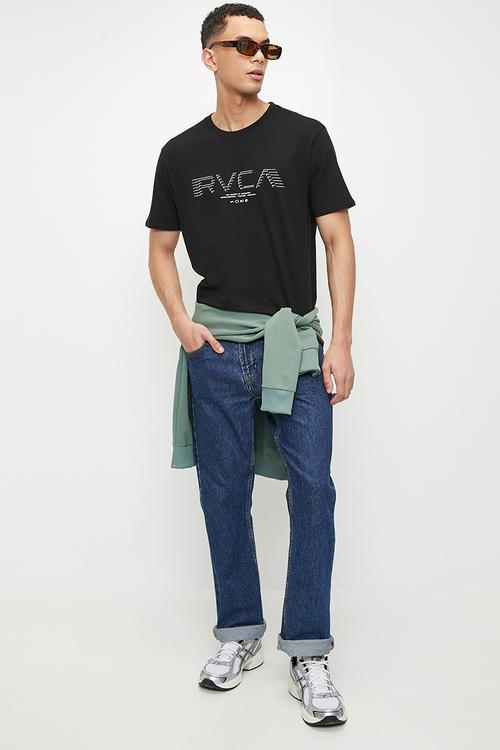 Big rvca flyer short sleeve - black