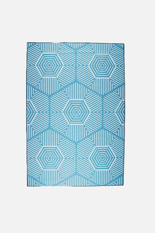 Honeycomb printed rug