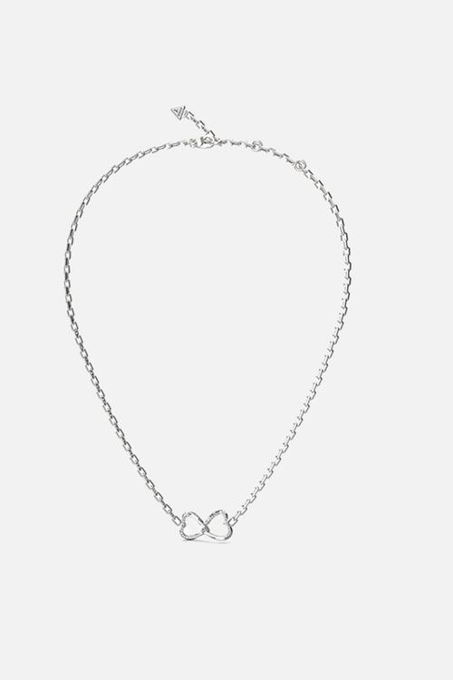Mon amour two hearts necklace - silver