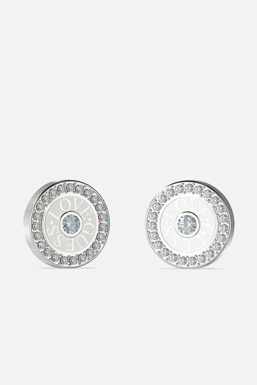 Ladies Love Guess12mm Love Guess Studs - Silver