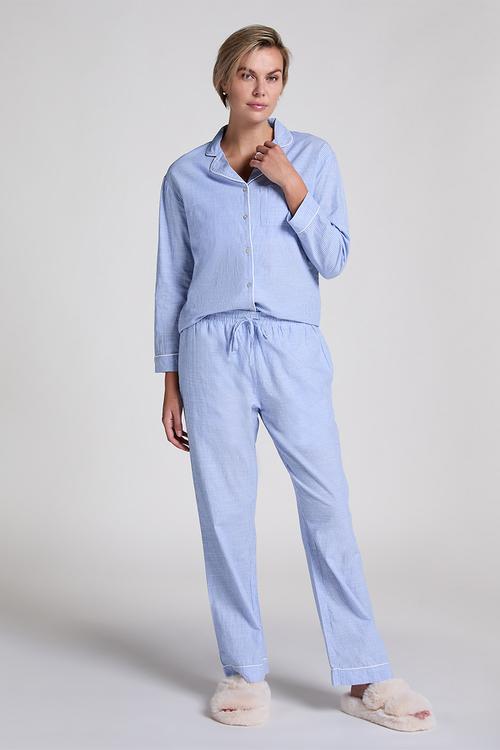 Pants cotton stripe - blue