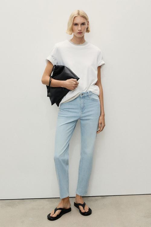 Jeans Newmom - Open Blue