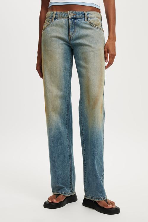 Low rise straight jean - stefani blue