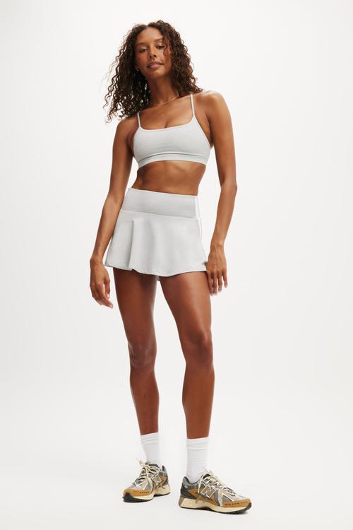 Round Out Lifestyle Skirt - Light Grey Marle/White