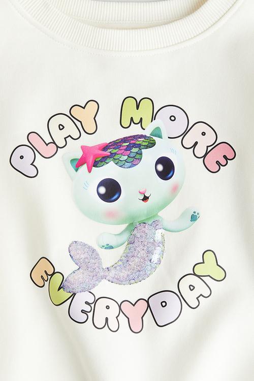 Motif-detail sweatshirt - cream gabby's dollhouse