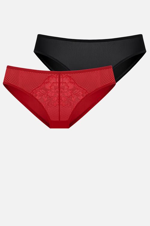 Plus Macie 2pack brief - red/black