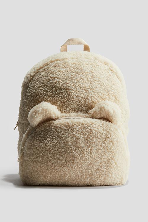 Appliquéd backpack - light beige 