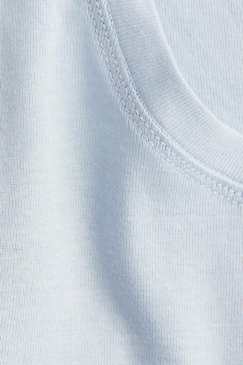Ribbed T-shirt - light blue/palm beach