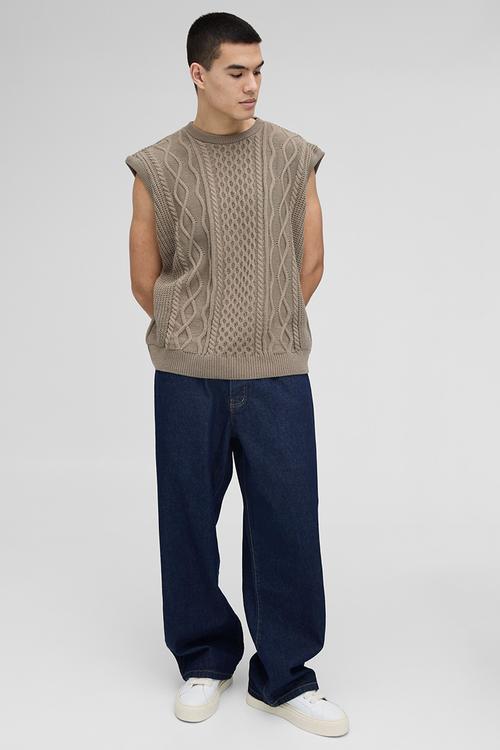 Baggy Rigid Washed Jeans - Indigo