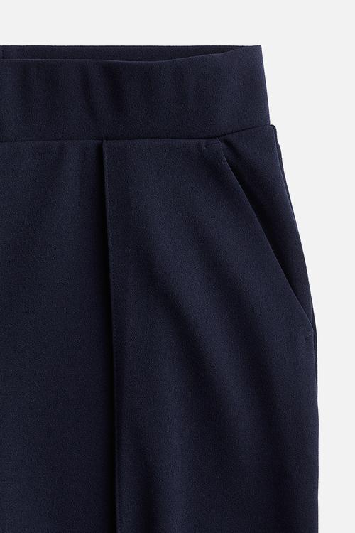 High-waisted tailored trousers - navy blue