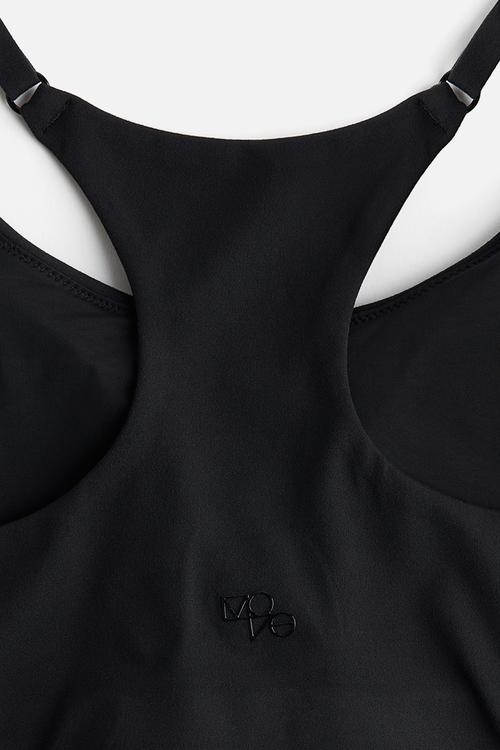 Light support sports bra with softmove™ lycra® - black