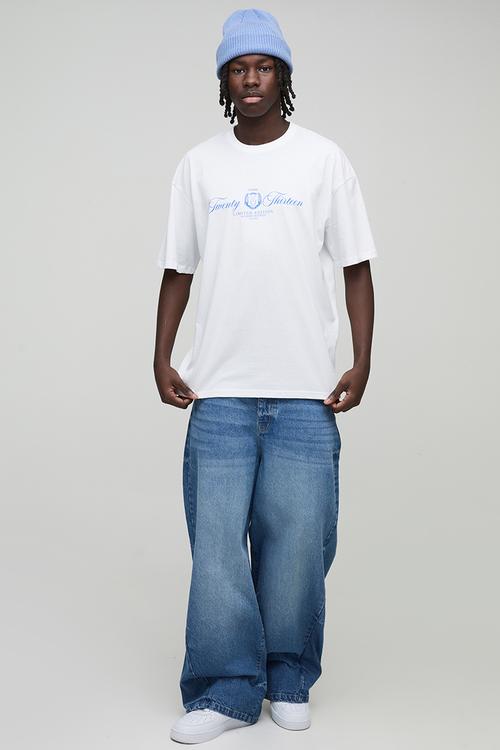 Oversized Limited Edition Printed T-Shirt - white