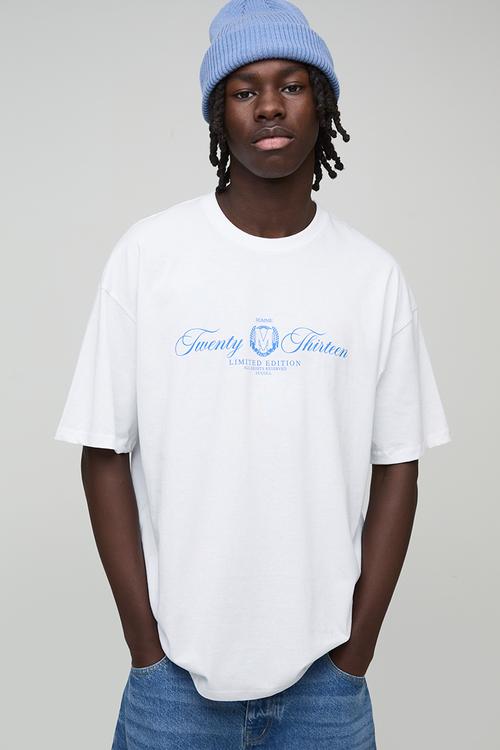 Oversized Limited Edition Printed T-Shirt - white
