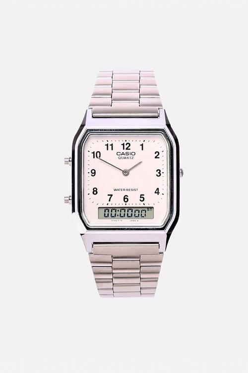 Retro watch AQ230A-7-silver