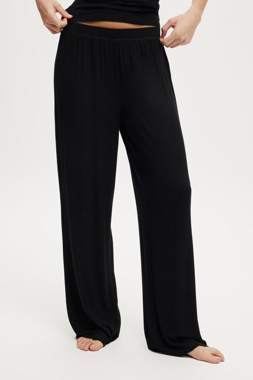 Sleep Recovery Wide Leg Pant - Black