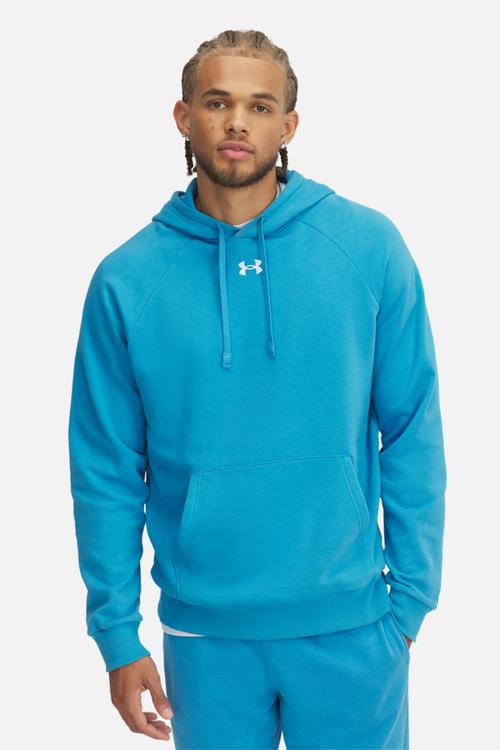 UA Rival Fleece Hoodie - Ether Blue & White