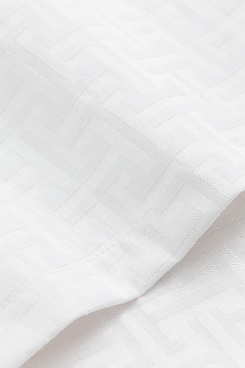 Cotton-blend tablecloth - white/patterned 