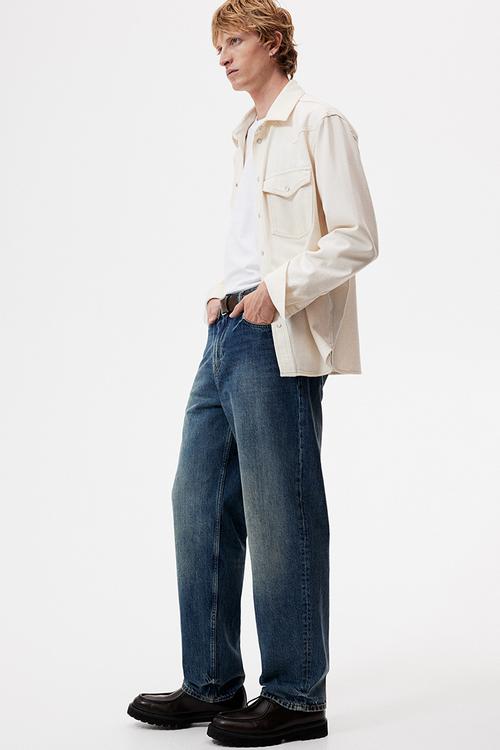Loose jeans - dark denim blue