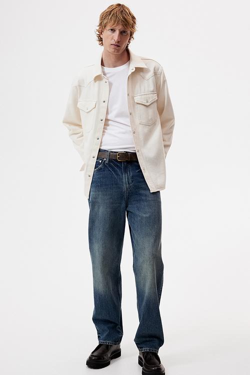 Loose jeans - dark denim blue