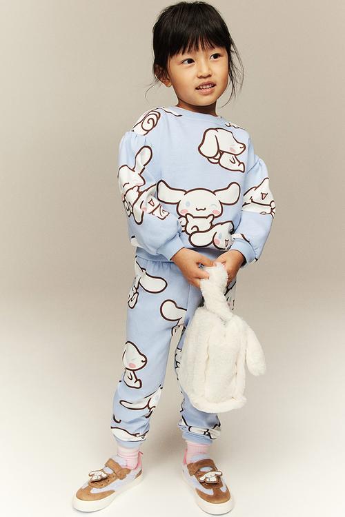 Printed sweatshirt joggers - light blue/cinnamoroll 