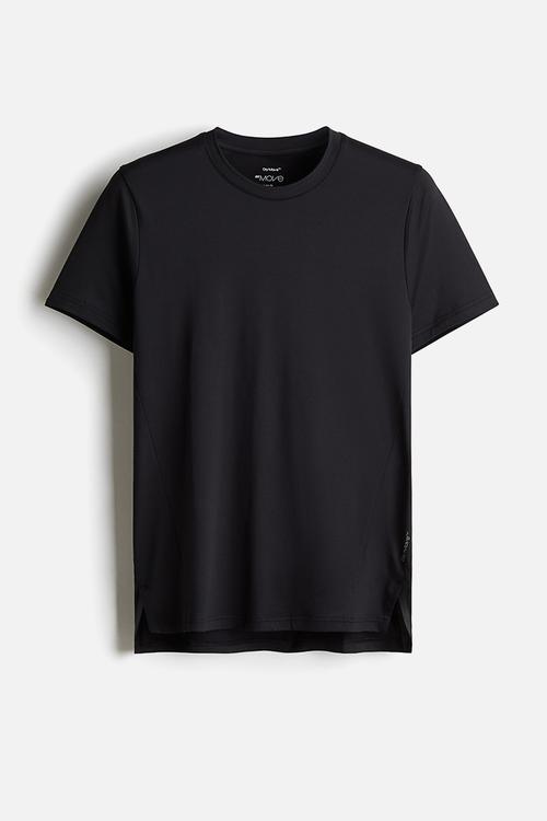 Regular fit sports top with drymove™ - black