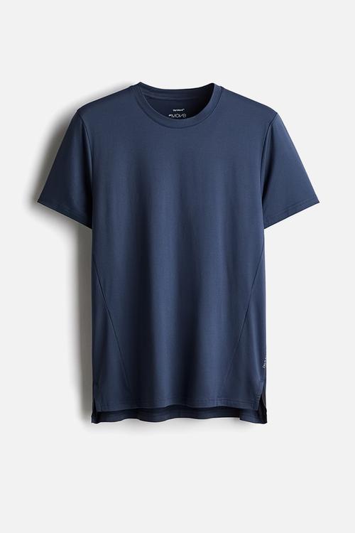 Regular fit sports top with drymove™ - dark blue