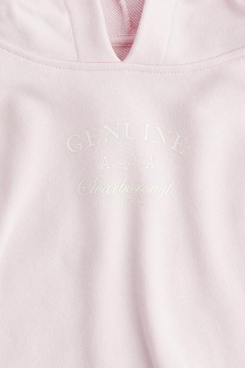 Printed cropped hoodie - light pink