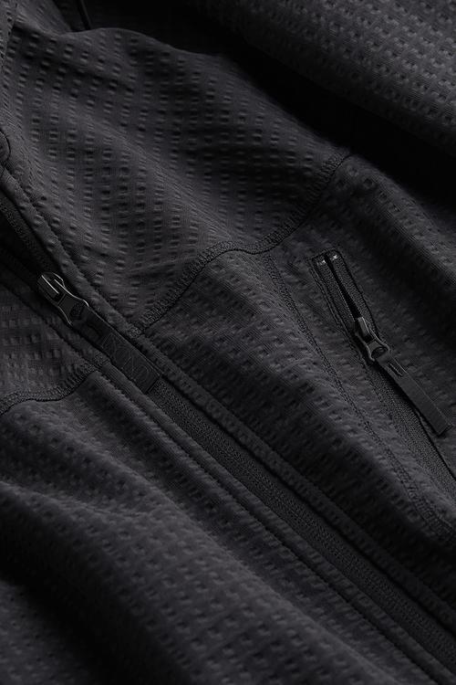 Regular fit mid layer jacket with drymove™ - black