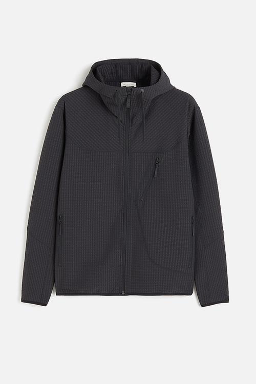 Regular fit mid layer jacket with drymove™ - black