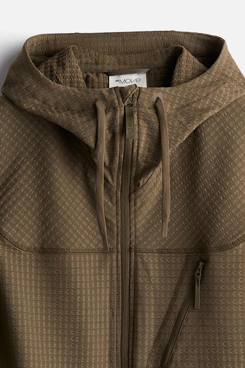 Regular fit mid layer jacket with drymove™ - dark khaki green 